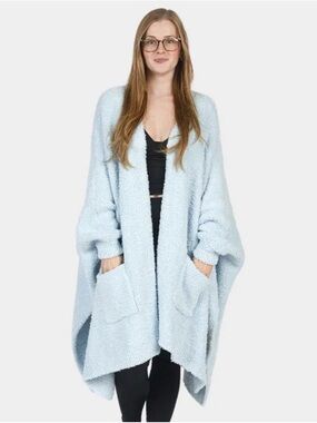 Big Blanket Co Premier Plush Wrap and travel bag Sky Blue One Size
